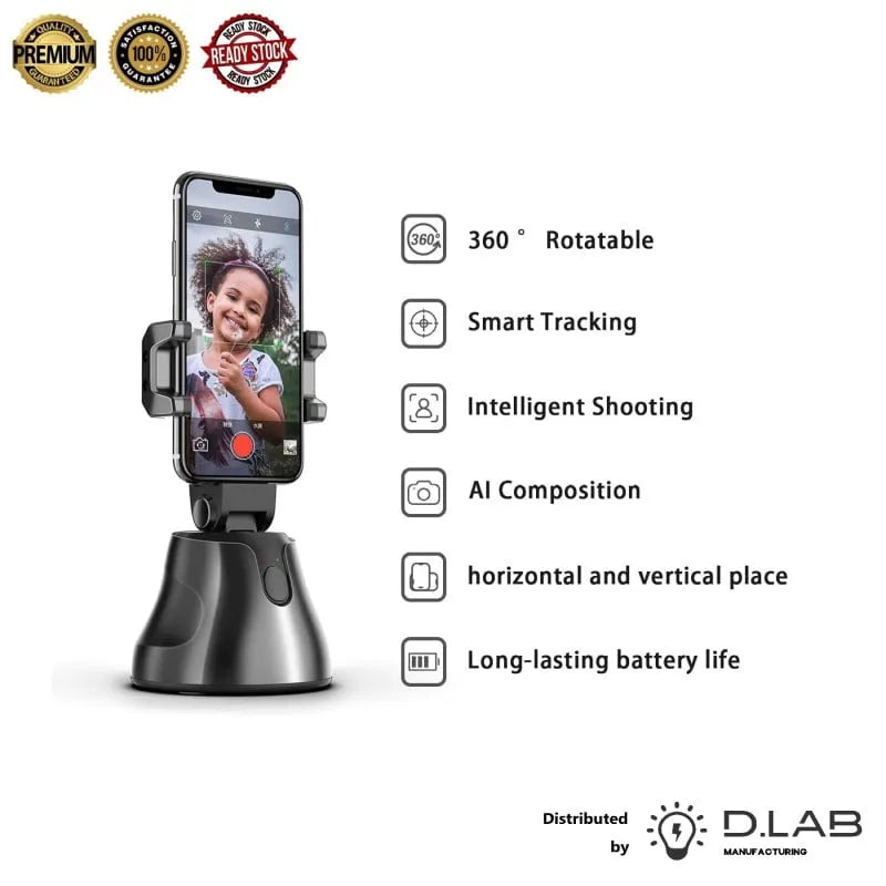 Auto Face Tracking Tripod hohem 360 Smart Shooting Holder Gesture Control No App Required 360 Rotation Selfie Stand