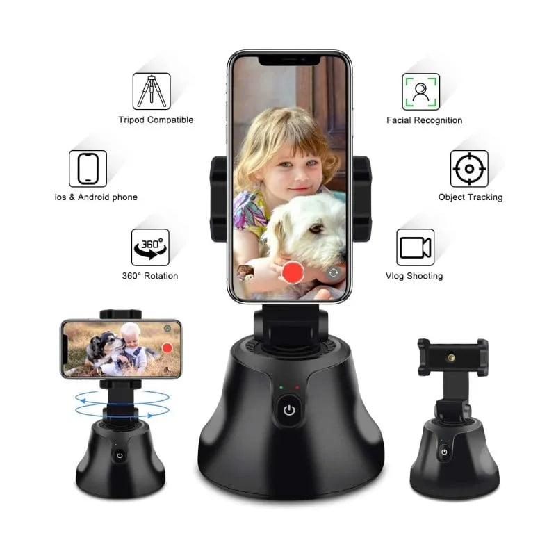 Auto Face Tracking Tripod hohem 360 Smart Shooting Holder Gesture Control No App Required 360 Rotation Selfie Stand