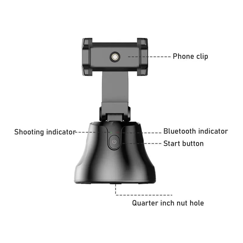 Auto Face Tracking Tripod hohem 360 Smart Shooting Holder Gesture Control No App Required 360 Rotation Selfie Stand